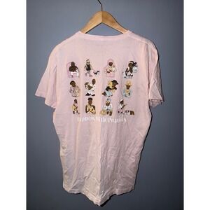 Dog Limited‎ Rappers With Puppies Pink Graphic T-Shirt Mens Large Hip Hop Tee
